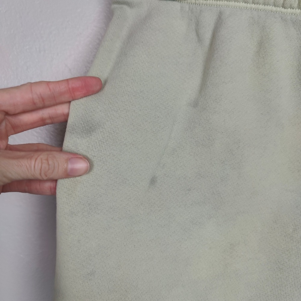 Joah Brown‎ Sweat Shorts Womens Medium Large Pale Green Fleece Elastic Waist - Picture 4 of 8